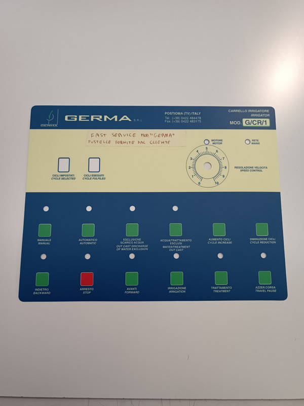 Frontale serigrafato per macchina CNC 05